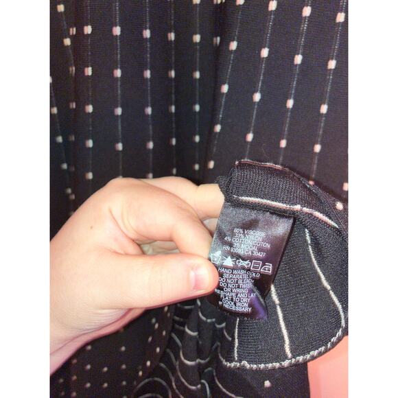 NWT Nic + Zoe black and white knit flowy dress size 1X - Picture 3 of 8